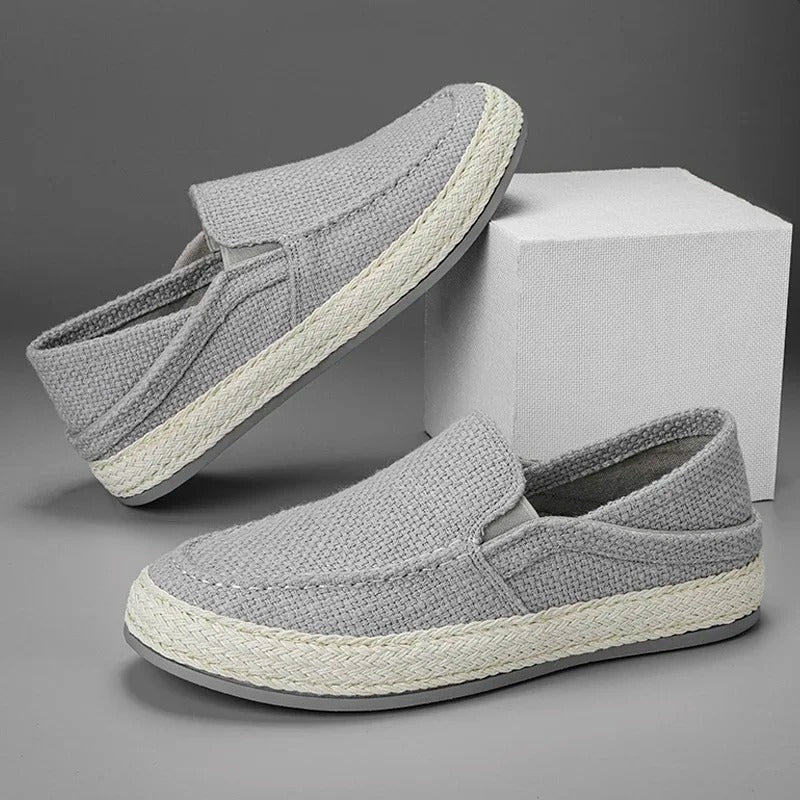 klassische Leinen Slip on Sneakers