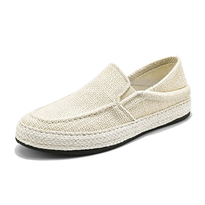 klassische Leinen Slip on Sneakers