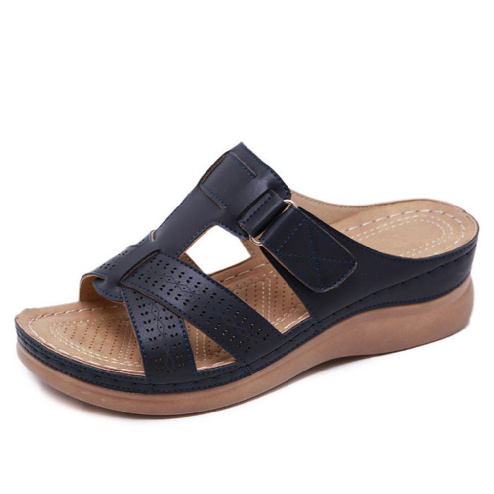 Comfortable & Stylish Perforated Leather Wedge Slides (2025)