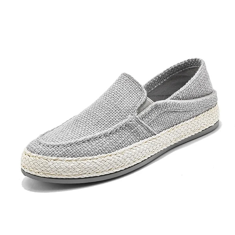 klassische Leinen Slip on Sneakers