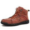 Stylish & Durable Hand-Stitched Leather High-Top Casual Boots (2025)