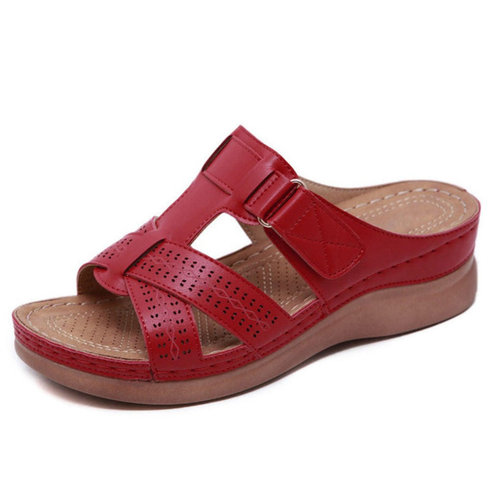 Comfortable & Stylish Perforated Leather Wedge Slides (2025)